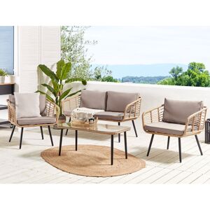 17 Stories Outdoor Cushion Cover Set CORINTH Beige Beige 6cm W Image
