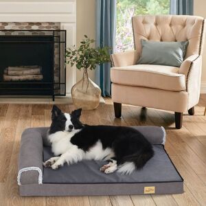 Archie & Oscar Ross Dog Sofa with Changeable Cover Grey 25cm H x 120cm W x 90cm D Image