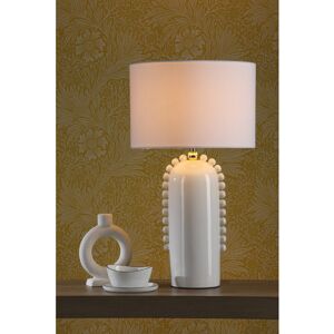 Bloomsbury Market Dolce Table Lamp White Ceramic With Shade White 53cm H X 30cm W X 30cm D Image