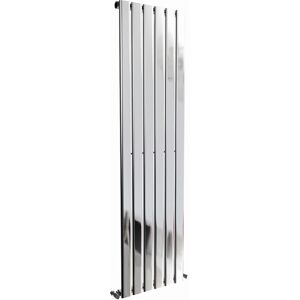 Belfry Heating Shonnard Vertical Single Flat Panel Radiator Chrome 180cm H x 40.8cm W Image
