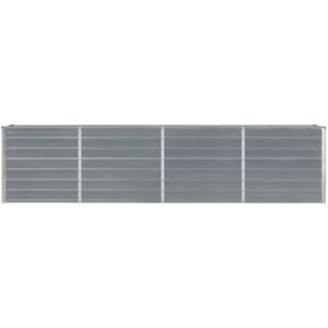 Freeport Park Kory Galvanised Steel Planter Box Grey 77cm H x 40cm W x 320cm D Image