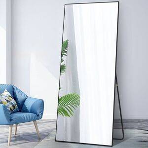 Blue Elephant Coletti Magnifying Full Length Mirror Black 165.1cm H X 55.88cm W X 2.54cm D Image