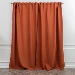 Lilijan Home & Curtain LAXTON Room Darkening Extra Long & Extra Wide Decorative Curtain Burnt Orange 260cm Width x 325cm Drop Image