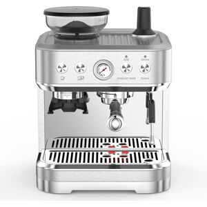 Belfry Kitchen Espresso Machine With Milk Frother And Grinder Silver Image