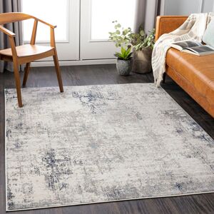 Borough Wharf Modern Abstract Area Rug Ivory/Grey/Blue Ivory;Tan;Navy;Charcoal;Light Slate;Medium Gray;Pale Blue Rectangle 200 x 275cm Image