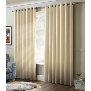 Wayfair Basics™ Bigham Blackout Eyelet Curtains Cream 104 W x 183 D cm Image
