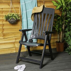 Resol - Blanes Reclining Garden Chair Grey 108cm H X 68cm W X 68cm D Image