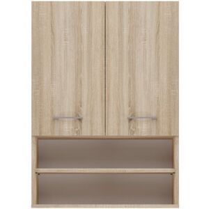 17 Stories Hilkowski Cm W x 90Cm H x 30Cm D Wall Mounted Bathroom Cabinet Sonoma Oak 90cm H X 64cm W X 30cm D Image