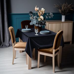 Lilijan Home & Curtain Matte Velvet Square Tablecloth Denim 132cm W x 305cm L Image