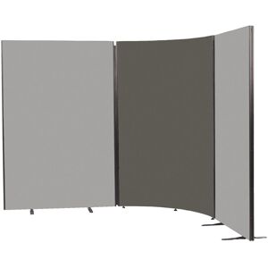 Symple Stuff Wood Partition Gunmetal 182.5cm H x 100cm W x 3cm D Image