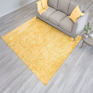 Latitude Run Oslo Ochre Shaggy Area Rug – Soft Fluffy Polypropylene Carpet for Living Room & Bedroom, Hallway Runner & Mat Ochre Rectangle 160 x 230cm Image