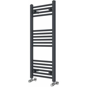 Rebrilliant Wiest Straight Heated Towel Rail Radiator Bathroom Ladder Warmer Anthracite 100cm H x 40cm W x 3cm D Image
