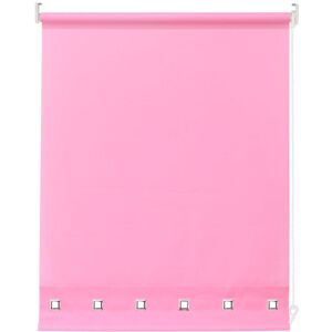 Symple Stuff Square Eyelet Daylight Outdoor Semi-Sheer Roller Blind Pink 210 cm L x 180 cm W Image