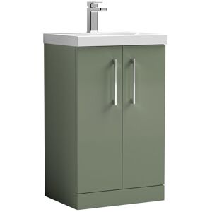 Nuie Arno 510mm Free-standing Standard Single Vanity Satin Green 840mm H X 510mm W X 390mm D Image