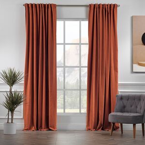 Noine Home Deco Polyester Room Darkening Single Curtain Panel Panel Burnt Orange 260cm Width x 295cm Drop Image