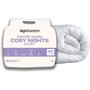 NightComfort Cosy Nights 16.5 Tog Winter Warm Microfibre Duvet White Kingsize Image