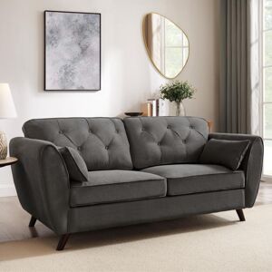George Oliver Wangara 3 Seater Sofa Grey Linen 84cm H X 188cm W X 82cm D Image