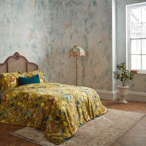 Ew by Edinburgh weavers 100% Cotton 200 TC 3 Piece Duvet Cover Set Yellow/Green Kingsize - 2 Standard Pillowcases Image