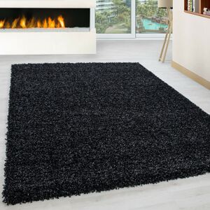 17 Stories Adavia Shaggy Anthracite Rug Anthracite Rectangle 200 x 290cm Image