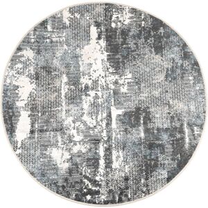 Borough Wharf Haraldur Grey Rug Grey;Multicolour Round 120cm Image