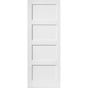 ClassicLiving Nantes Veneer Sliding Doors Primed White 198.1cm H x 83.8cm W x 3.5cm D Image