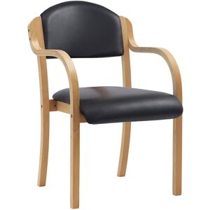 Mikado Living Charlize Vinyl/Wood Side Chair Black 530cm W X 580cm D Image