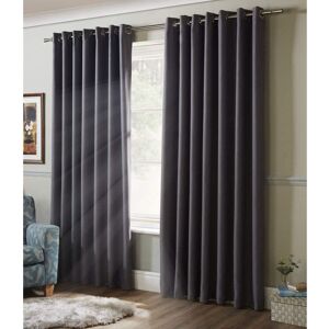 Wayfair Basics™ Bigham Blackout Eyelet Ring Top Curtains Silver 228 W x 182 D cm Image