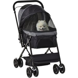 PawHut Pet Stroller Black 241.3cm H X 52cm W X 76.5cm D Image