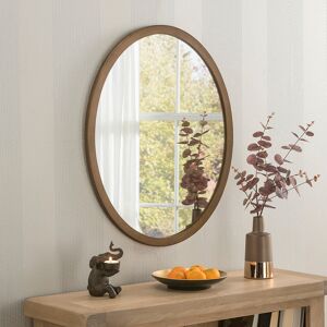 Zipcode Design Maureen Oval Wood Framed Wall Mounted Accent Mirror Bronze 44.5cm H x 34.3cm W Image