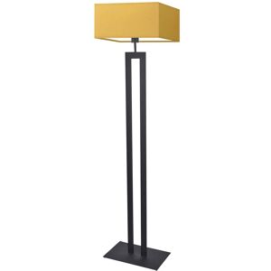 17 Stories Arsh 161cm Traditional Floor Lamp Black/Mustard 161cm H X 40cm W X 40cm D Image