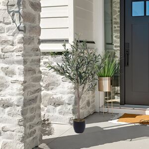 Highland Dunes Artificial Olive Tree - Timeless Mediterranean Style 120cm H x 15cm W x 15cm D Image