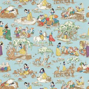 Disney Sanderson Snow White Puddle 10.05m x 68.6cm Matte Wallpaper Roll Blue 1,005cm L X 68.6cm W Image