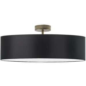 17 Stories Audriona 1-Light Semi Flush Mount Black/Antique Gold 30cm H x 50cm W x 50cm D Image