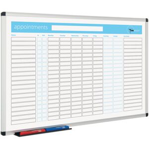Symple Stuff Planner Wall Mounted Whiteboard, 60cm H x 90cm W Image