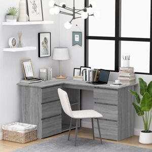 Brayden Studio L-Shape Computer Desks Grey Sonoma 76cm H X 145cm W X 100cm D Image