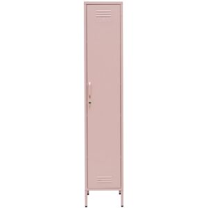 17 Stories Oberdan 1 -Door 4 -Shelf Storage Cabinet Pink 185cm H X 35cm W X 46cm D Image