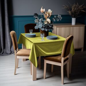 Lilijan Home & Curtain Matte Velvet Square Tablecloth Yellow 132cm W x 381cm L Image