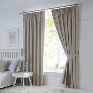 Fusion Room Darkening Thermal Curtains Natural Width 168 x Drop 229 cm Image