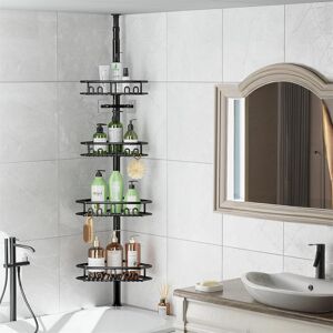 Brayden Studio Adjustable Telescopic Shower Caddy Stainless Steel Image