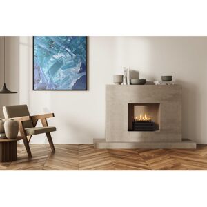Planika Senso Bio Ethanol Fireplace Black Powder Paint 28cm H X 38.5cm W X 26.5cm D Image
