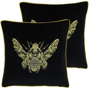 Mercer41 Kirkland Cushion with Filling Black 50cm H X 50cm W X 4cm D Image