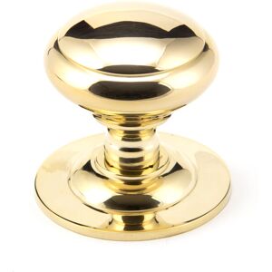 From The Anvil Round Centre Door Knob Polished Brass 8cm W Image