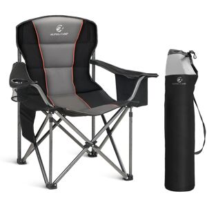 Blue Elephant Baldwinville Folding Camping Chair Black/Grey 645.16cm H X 412.9cm W X 412.9cm D Image