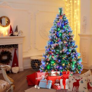 The Seasonal Aisle 185cm Lighted Artificial Christmas Tree White;Green Image
