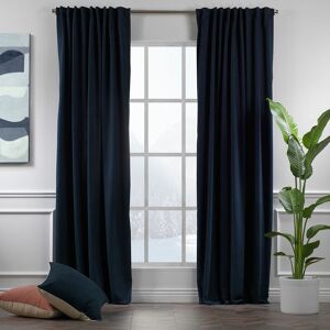 Noine Home Deco Polyester Room Darkening Single Curtain Panel Panel Royal Blue 260cm Width x 265cm Drop Image