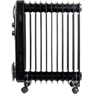 Russell Hobbs RHOFR1106B 2.5kW 11-fin Oil Filled Radiator in Black Black 62.5cm H X 48cm W X 23cm D Image