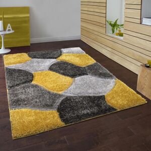 Ivy Bronx Blagoj Ochre Grey Rug Grey Rectangle 80 x 150cm Image