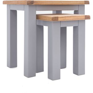 Marlow Home Co. Milliner 2 Piece Nest of Tables Light Wood 50cm H X 53cm W X 40cm D Image