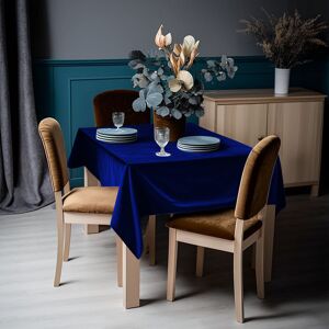 Lilijan Home & Curtain Matte Velvet Square Tablecloth Admiral Berry 132cm W x 396cm L Image