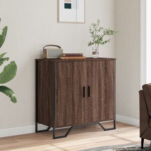 17 Stories Sideboard 78X35.5X74.5 Cm Engineered Wood Brown Oak 74.5cm H X 78cm W X 35.5cm D Image